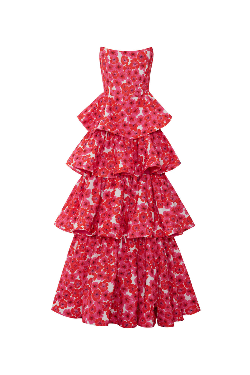 Spring Affair Bloom Fırfırlı Maxi Elbise