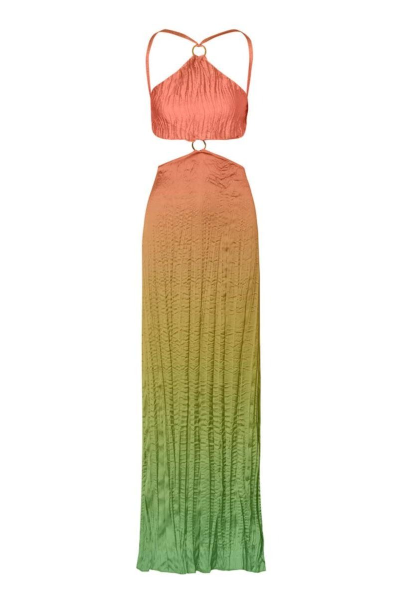 knee length dresses for ladies Baobab Kira Night Blue Halter Mini Dress