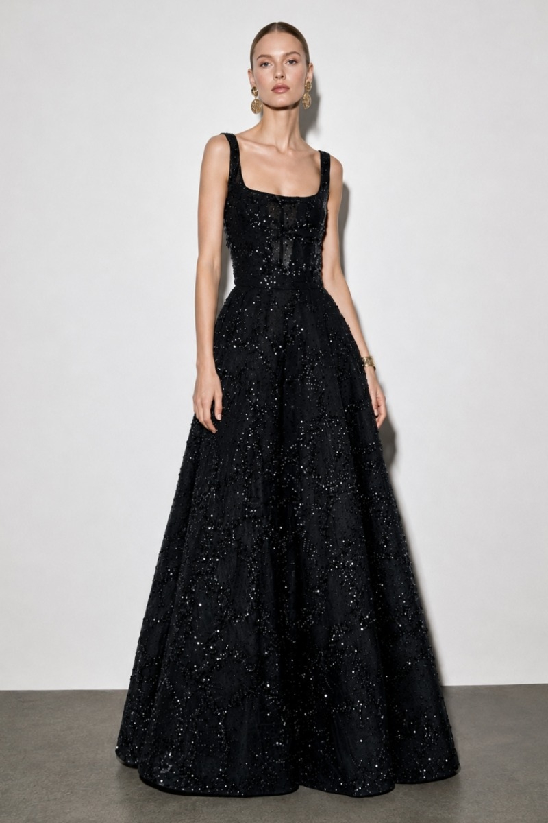 OPULENCE Cordelia Siyah Elbise OP126083