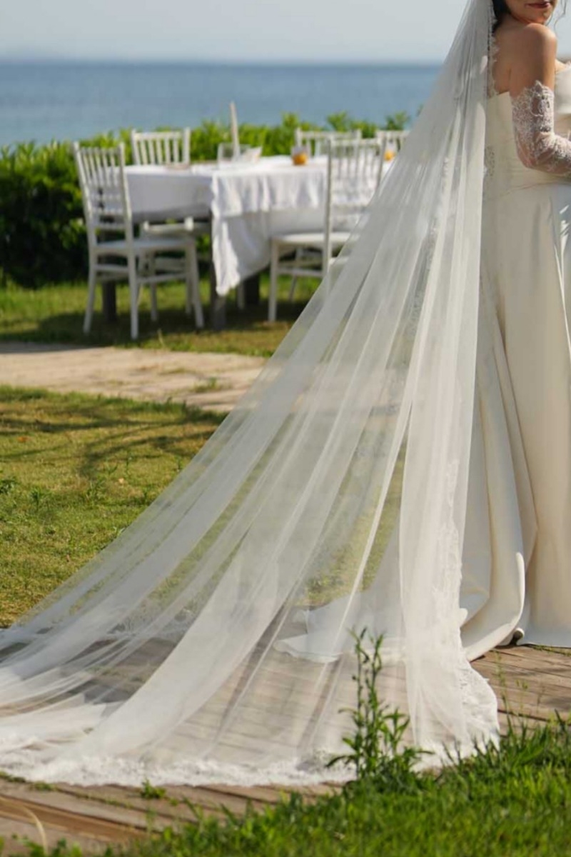 MERVE KURMAN BRIDAL Orkide Duvak X284223002